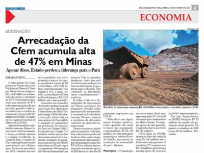 Arrecadação da Cfem acumula alta de 47% em Minas – Jornal Diário do Comércio