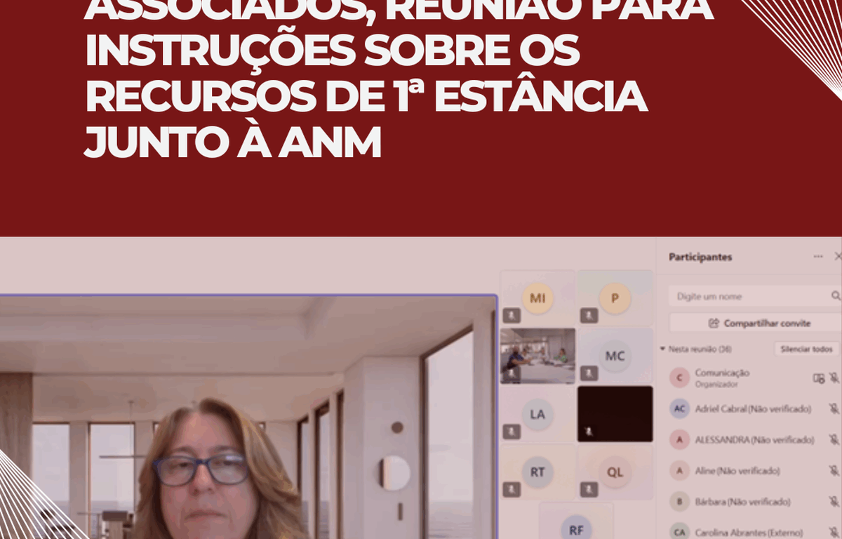 AMIG realiza com seus associados, reunião para instruções sobre os recursos de 1ª estância junto à ANM