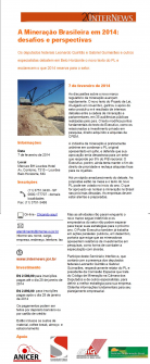 AMIG participa de seminário: Mineração Brasileira em 2014: desafios e perspectivas
