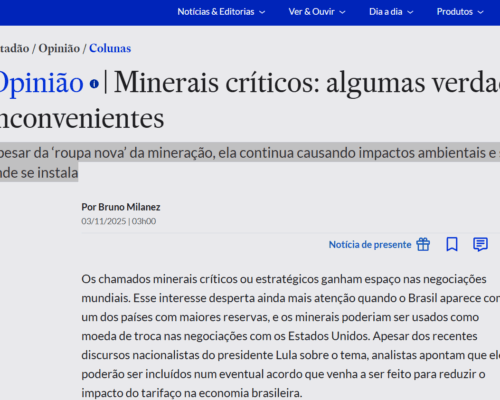 Minerais críticos: algumas verdades inconvenientes