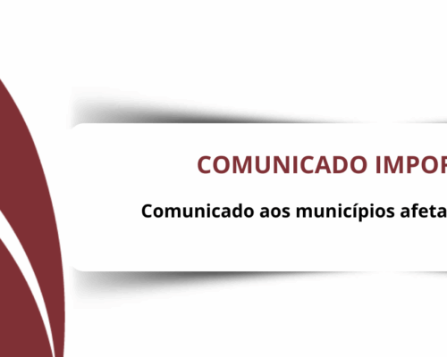 Comunicado aos municípios afetados por estruturas
