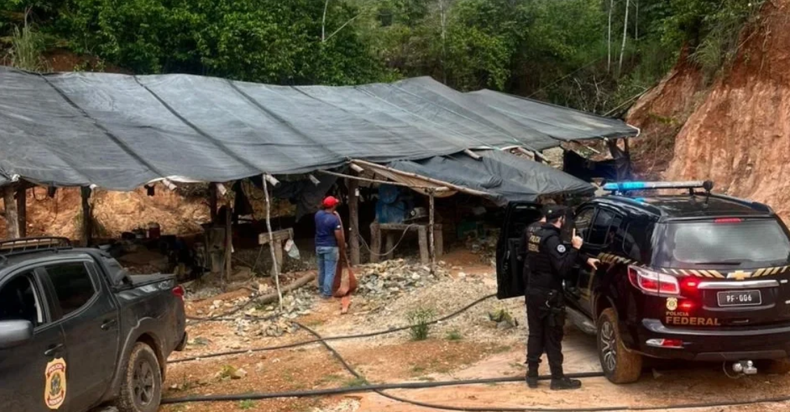 Em ação com Agência Nacional de Mineração, Polícia Federal desarticula garimpo ilegal em Monte do Carmo