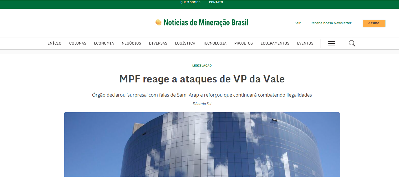 MPF reage a ataques de VP da Vale